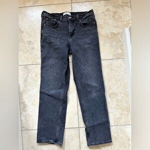 Abercrombie 28 SHORT Women Black Denim Jeans